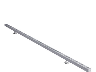 洗墙灯\F1851\L505X22X44mm\铝-圆孔铝面盖\闪沙银\IP65\6W\DC24V\常亮\LED-欧司朗-3000K-10X60°-Ra≥80\活动支架